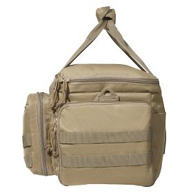 VEVOR Range Bag for 4 Pistols, Tactical Gun Range Bag with 3 Detachable Baffles & 6 Magazines (product color: Brown, Item Size: 37 x 26 x 23 cm)